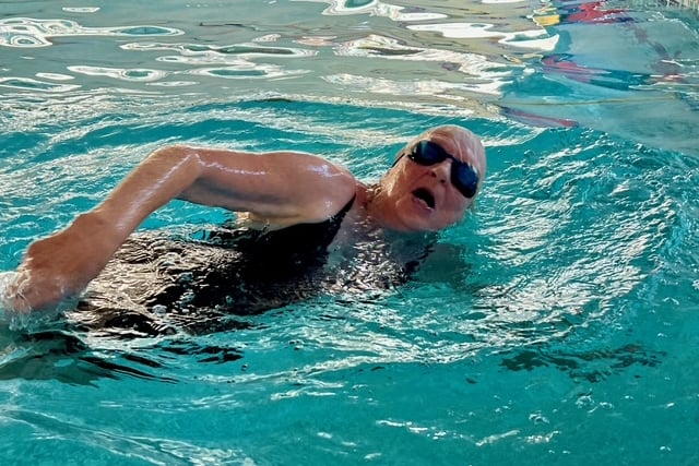 The 80-year old swam one mile (88 lengths) of Paulton Pool raising a substantial amount for Parkinson's UK.