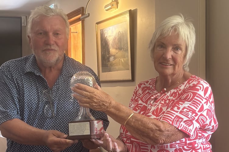 Winners of the Orchardleigh Jefferies Trophy Malcolm Lloyd and Sue Sweet