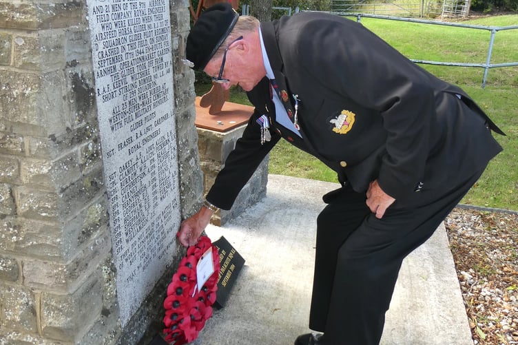 Midsomer Norton and Radstock Royal British Legion laid a wreath at the Double Hills memorial.