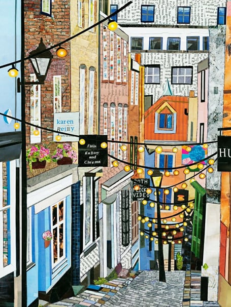 Artist Violet Von Riot fears that her original painting of The Church Steps in Bristol was mistakenly sold as a print.