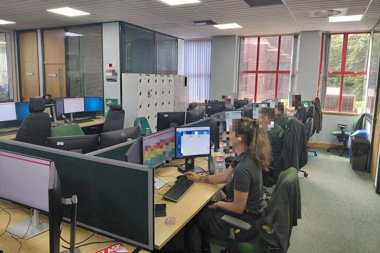 On-call clinicians in the SWASFT emergency operations centre in Exeter.