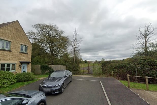 The planned site of 20 homes on Great Dunns Close in Beckington which has now been given the green light.