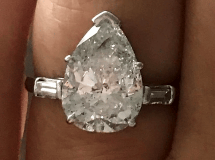 The diamond ring which has been stolen from a house in Frome.