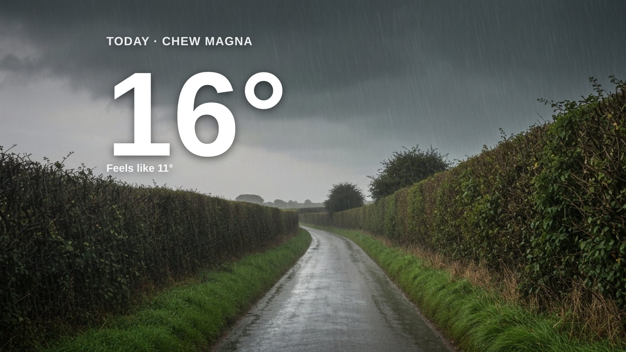 Heavy rain on the way for Chew Magna - here's your Saturday forecast