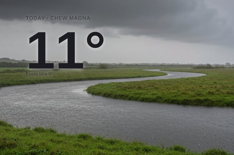 Chew Magna weather: heavy rain Friday with rain expected and a high of 11°C