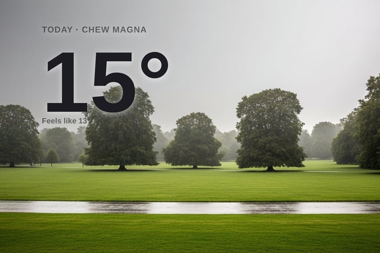 Chew Magna weather: cloudy Wednesday with light rain showers possible and a high of 14°C