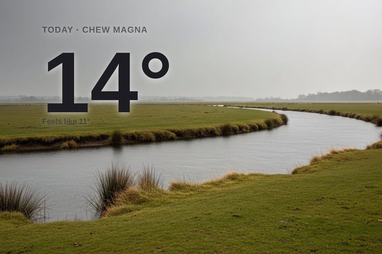 Chew Magna weather: cloudy Tuesday with rain expected and a high of 13°C