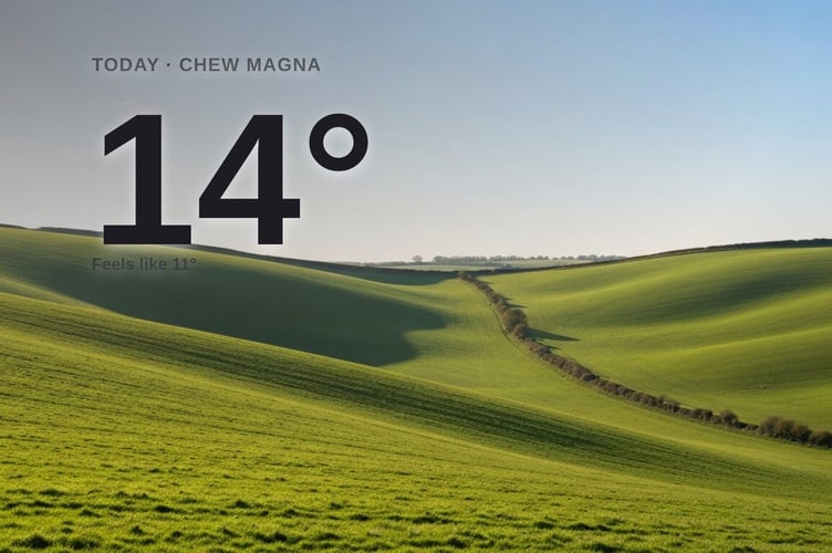 Chew Magna weather: sunny Saturday with little chance of rain and a high of 13°C