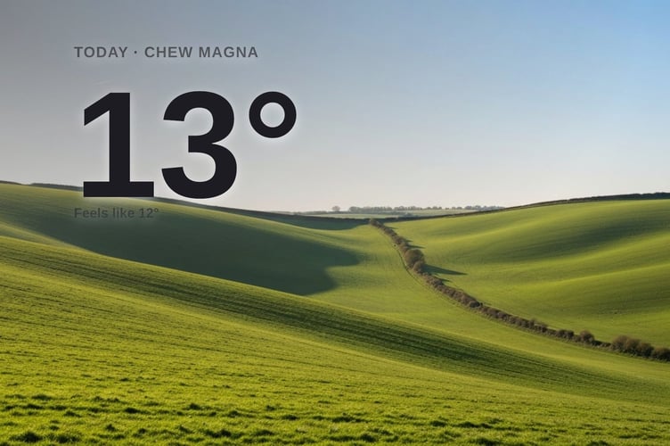 Chew Magna weather: sunny Saturday with little chance of rain and a high of 13°C