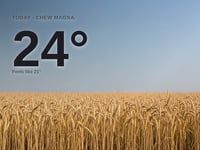 Chew Magna: sunny day, high of 24°C