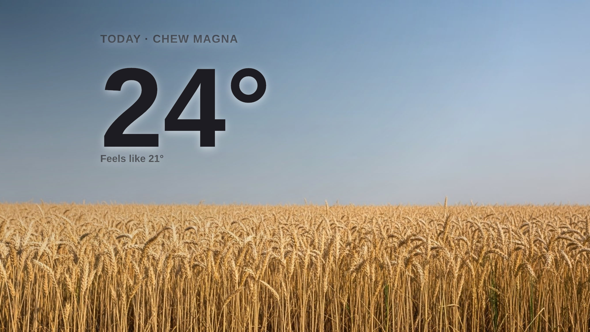 Sunny skies for Chew Magna today - here's what to expect
