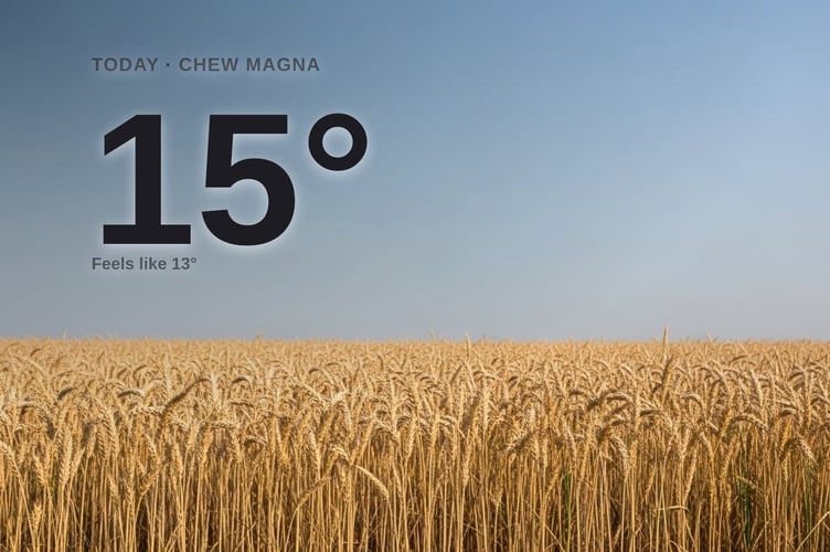 Chew Magna weather: sunny Friday with little chance of rain and a high of 15°C