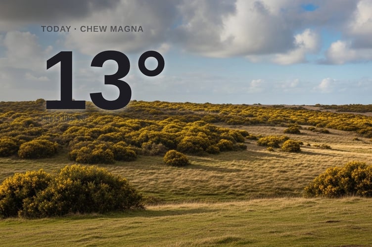 Chew Magna weather: cloudy Sunday with rain expected and a high of 13°C