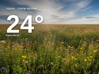 Chew Magna: partly cloudy day, high of 24°C