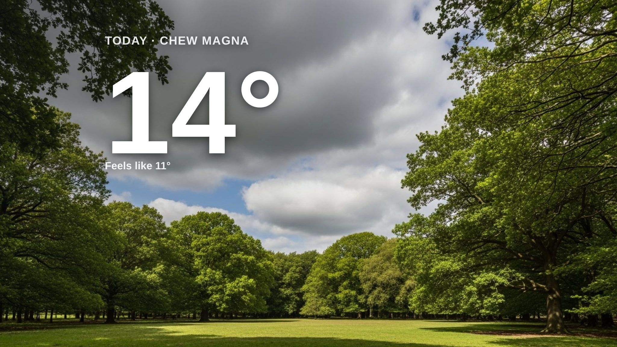Clouds and rain for Chew Magna today - here's your Monday forecast
